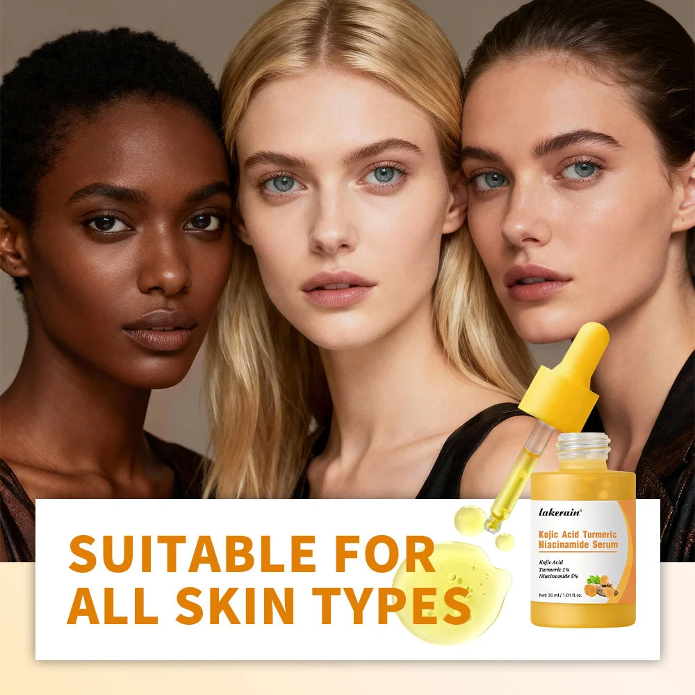 Kojic Acid Turmeric Serum Niacinamide Glow Capsules Brightening Hydration Balancing Skin Barrier Soothing Troubled Facial Care Peaceful Pleasures Health and Wellness