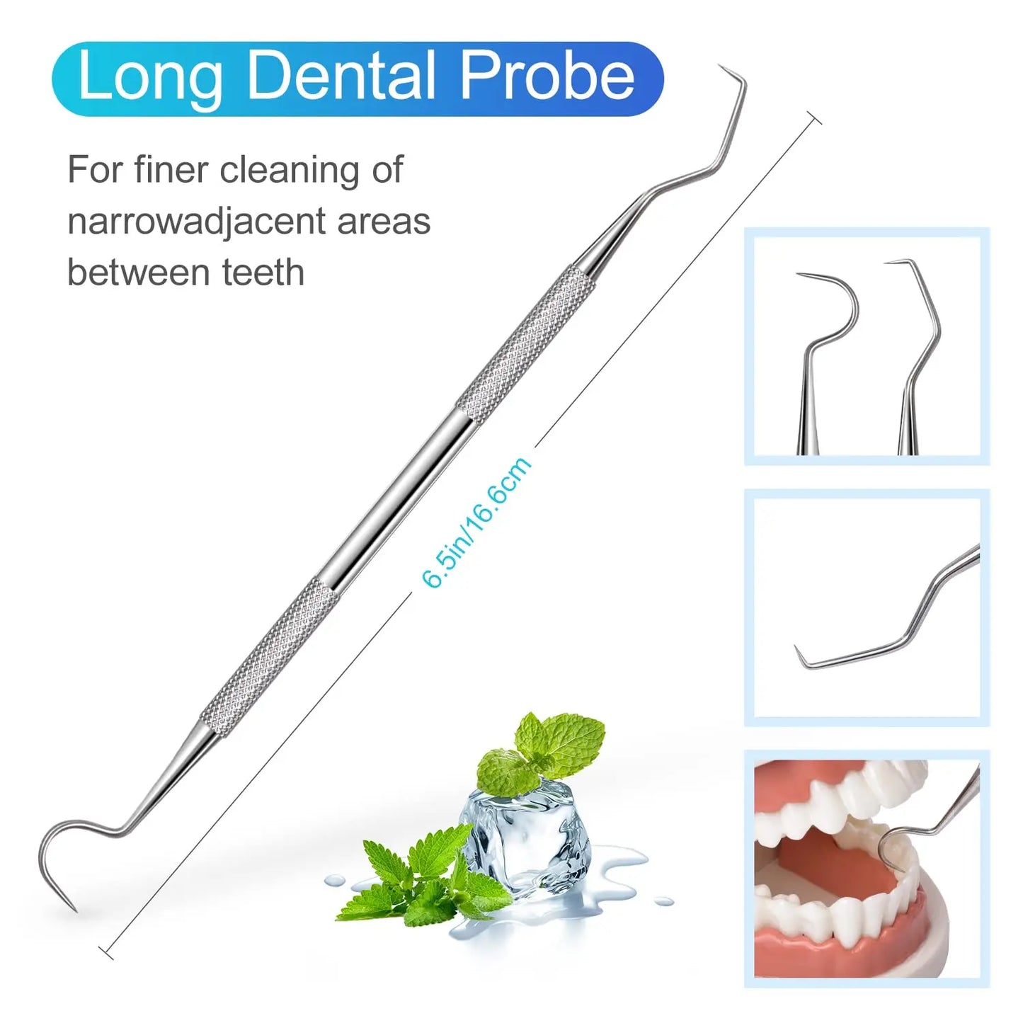 3-Piece Stainless Steel Dental Care Kit – Pick, Scraper & Mirror