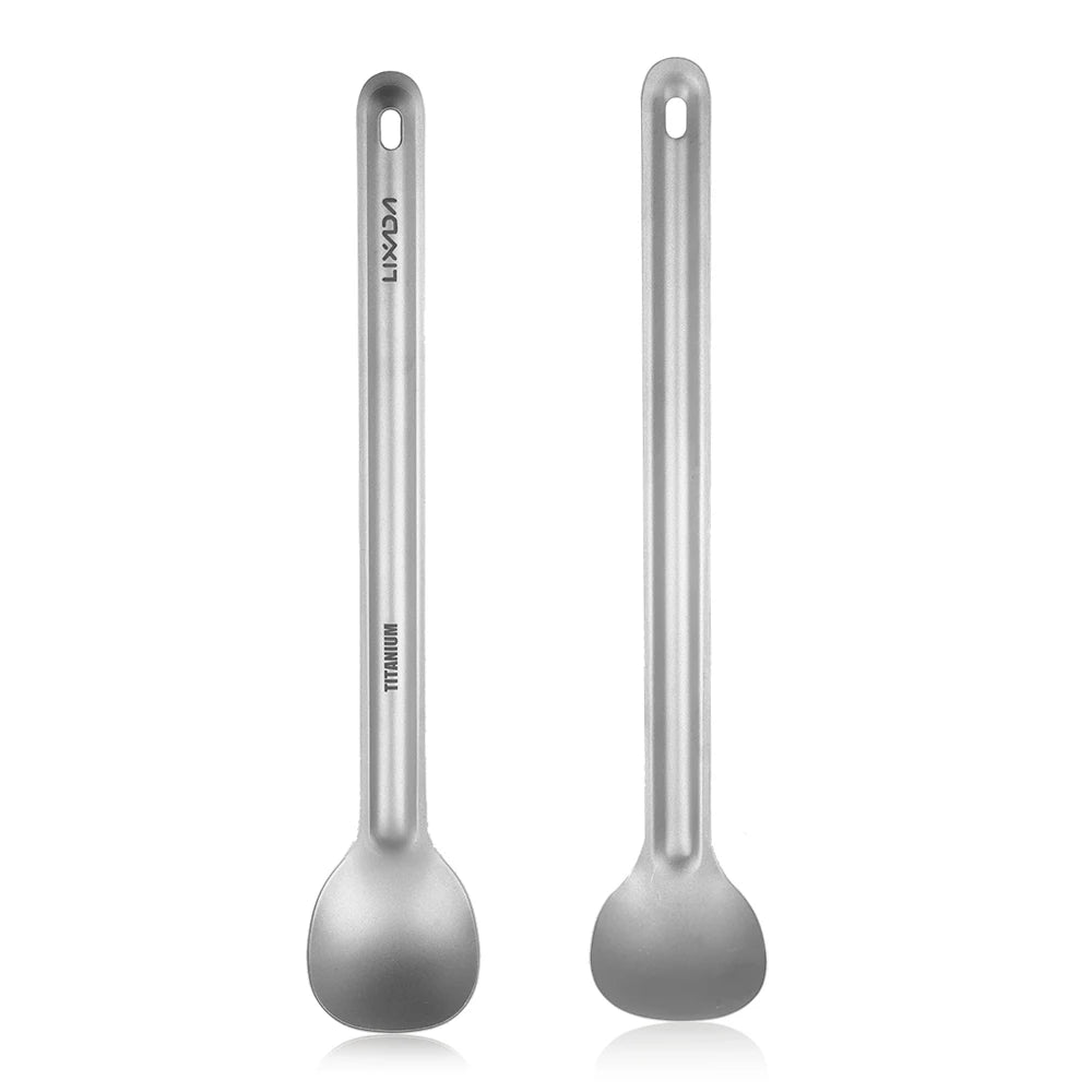 Lixada Portable Dinner Spoon Cutlery Camping Backpacking Picnic