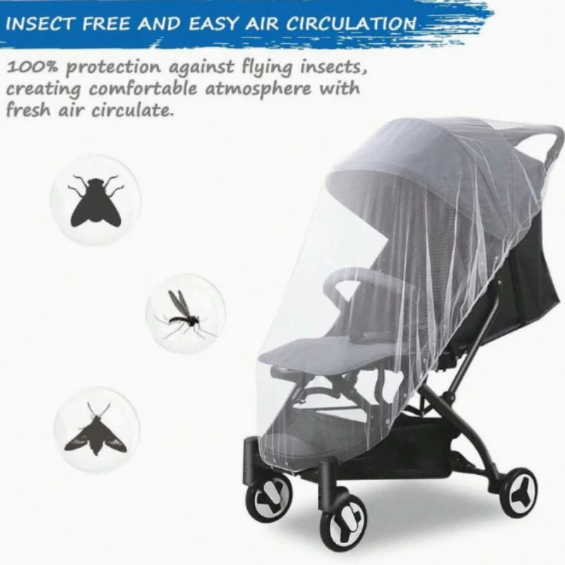 Portable mosquito netstroller fully wrapped mosquito net mosquito dust prevention universal breathable babystroller mosquito net Peaceful Pleasures Health and Wellness