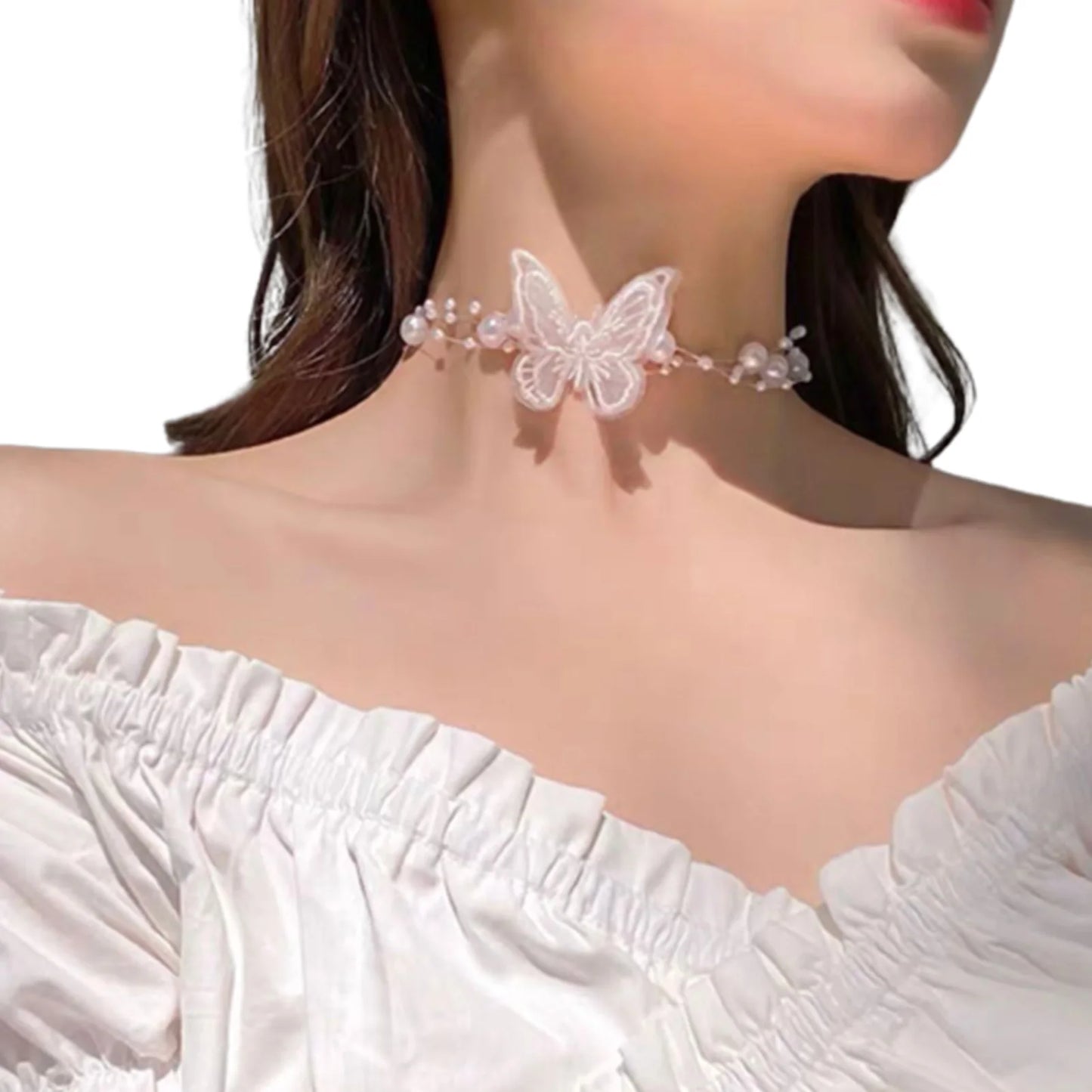 Butterfly Clavicle Chain Necklace for Women Durable Safe Butterfly Necklace for Birthdays Anniversaries Valentine's Day Peaceful Pleasures Health and Wellness