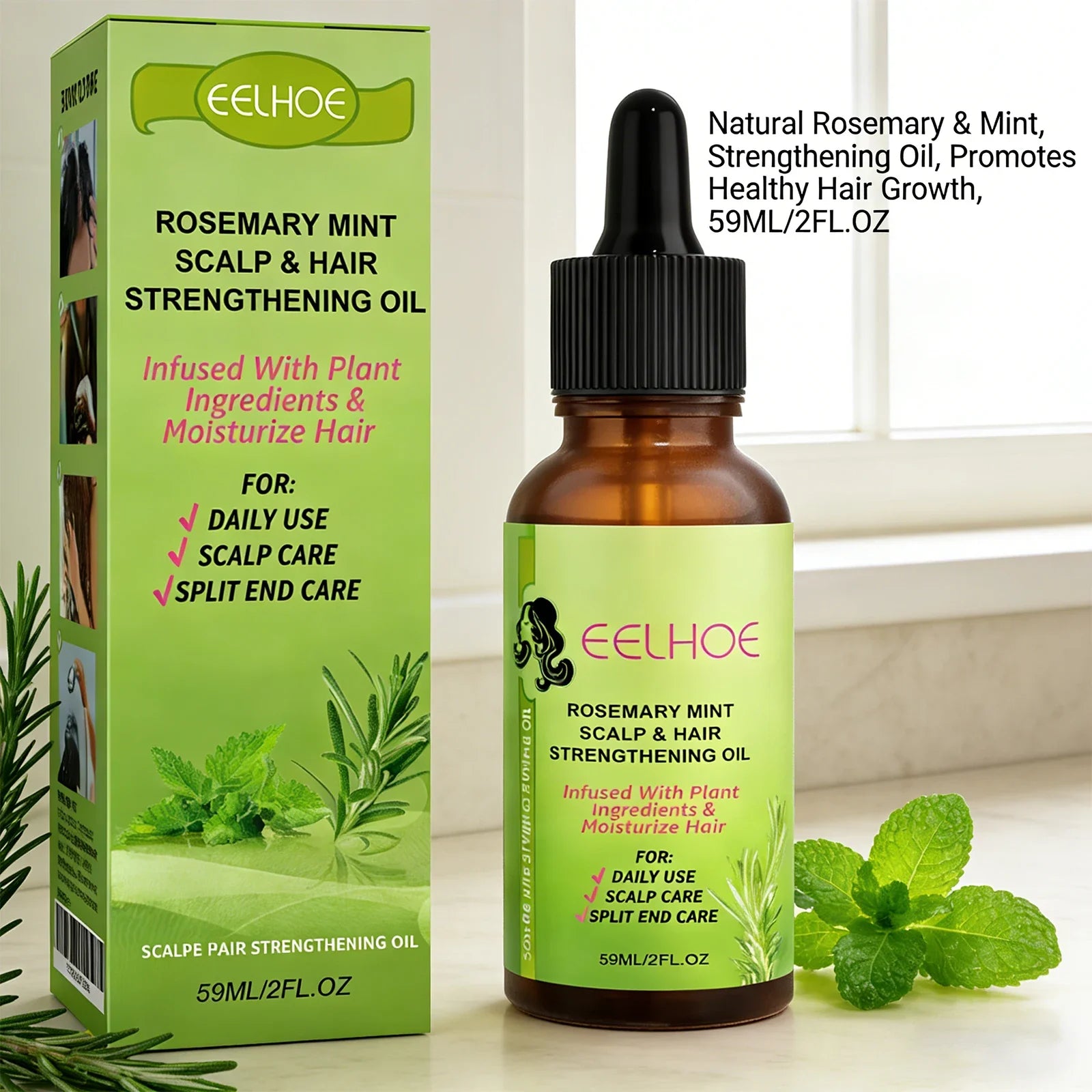 Scalp & Hair Strengthening Oil Effectively Repairing Damaged Scalp Reduce Dandruff Control Oil Moisturizing Hair Essential Oil Peaceful Pleasures Health and Wellness