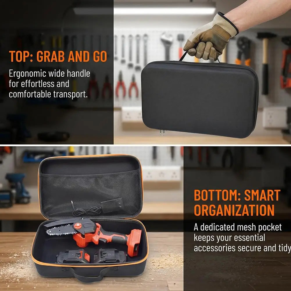 Waterproof Storage Bag Wear-resistant Power Tool Organizer Oxford Cloth EVA Multi-functional Tool Bag forCar Repair Outdoor Tool Peaceful Pleasures Health and Wellness