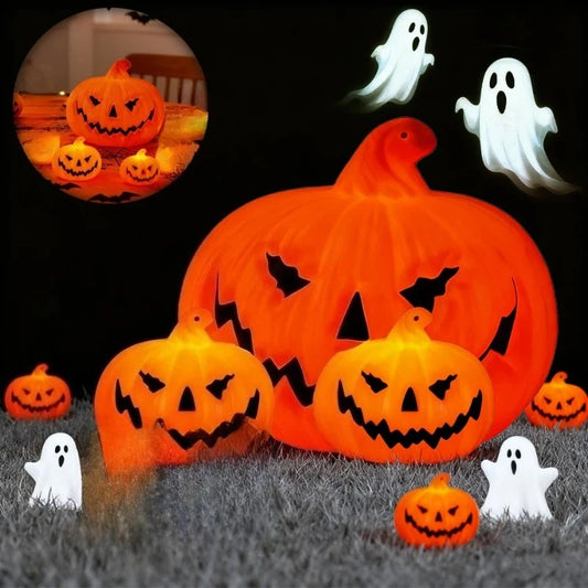 Halloween Pumpkin Lantern LED Candle Night Light Party Decor Halloween Lantern Light Peaceful Pleasures Health and Wellness