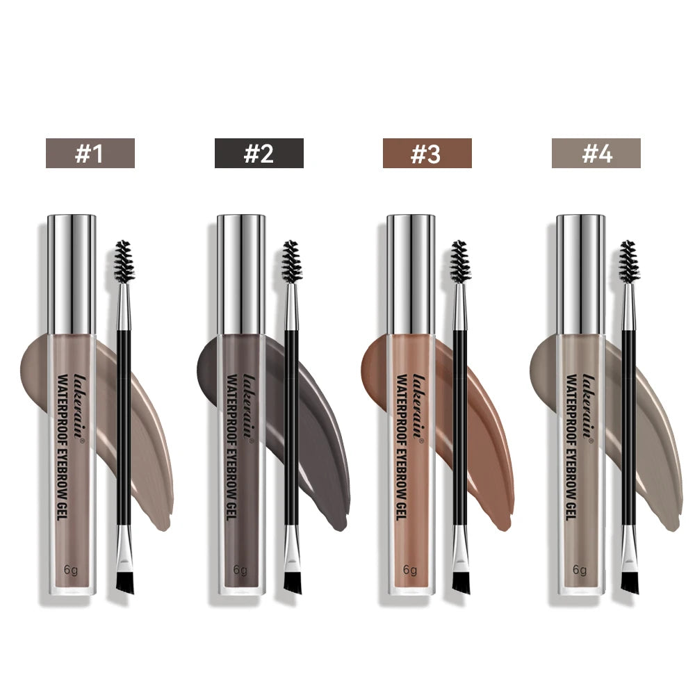 Waterproof Eyebrow Gel for Long Lasting Highly Tinted Liquid Eye Brow Makeup Sweatproof Natural Black Brown Peaceful Pleasures Health and Wellness