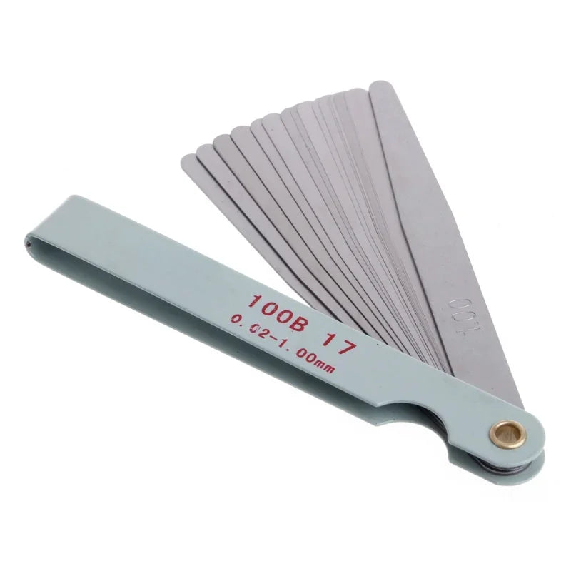 Professional 17 Blades Feeler Gauge Metric Gap Filler Feeler Gauge 0.02 To 1mm Gage Measurment Tool For Engine Valve Adjustment Peaceful Pleasures Health and Wellness