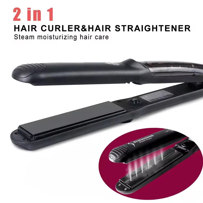 URGGU Steam Ceramic Hair Straightener – LED & PTC Plate