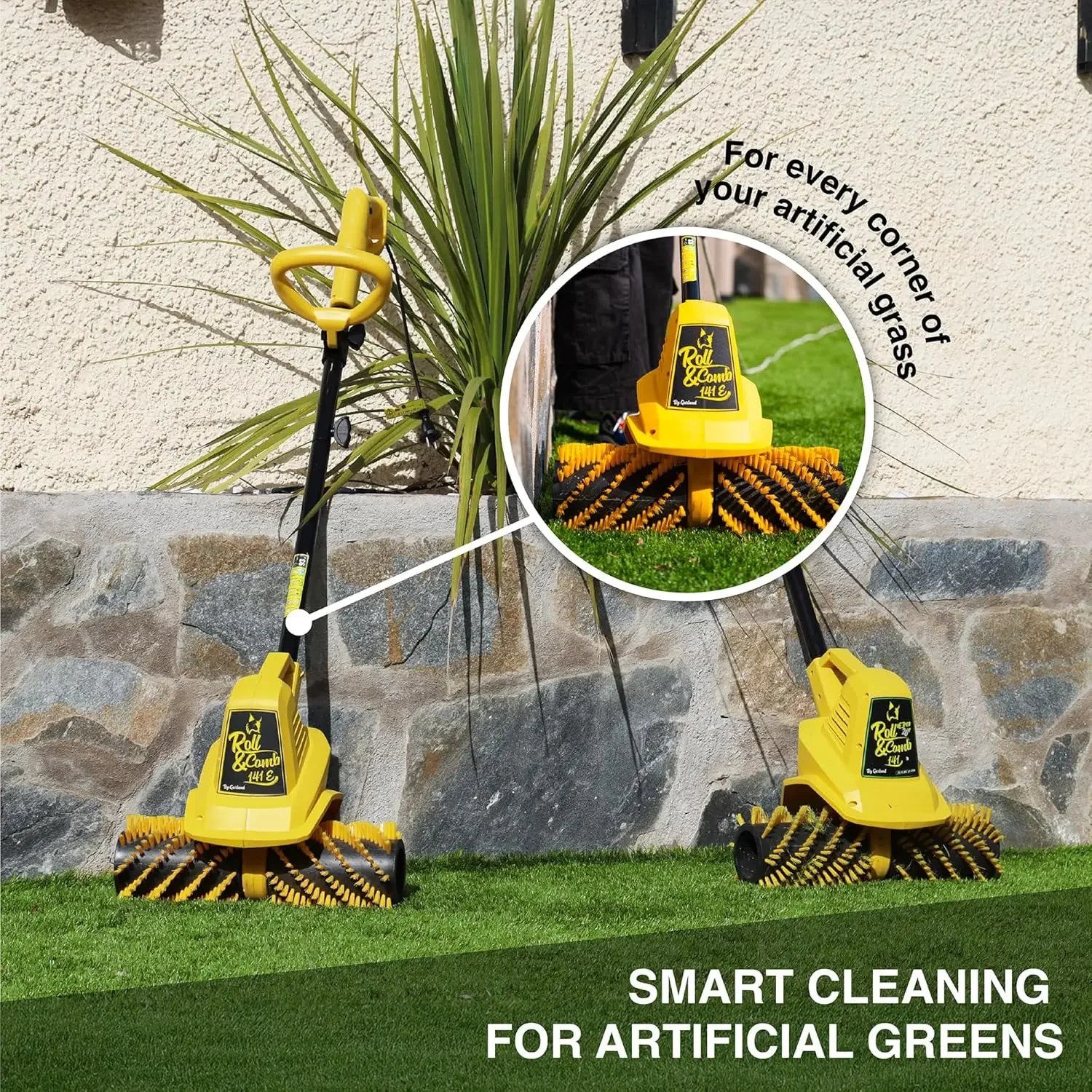 Electric Artificial Grass Sweeper and Rake, 300W Motor for Small to Medium Lawns, Pet Hair Cleaner Peaceful Pleasures Health and Wellness