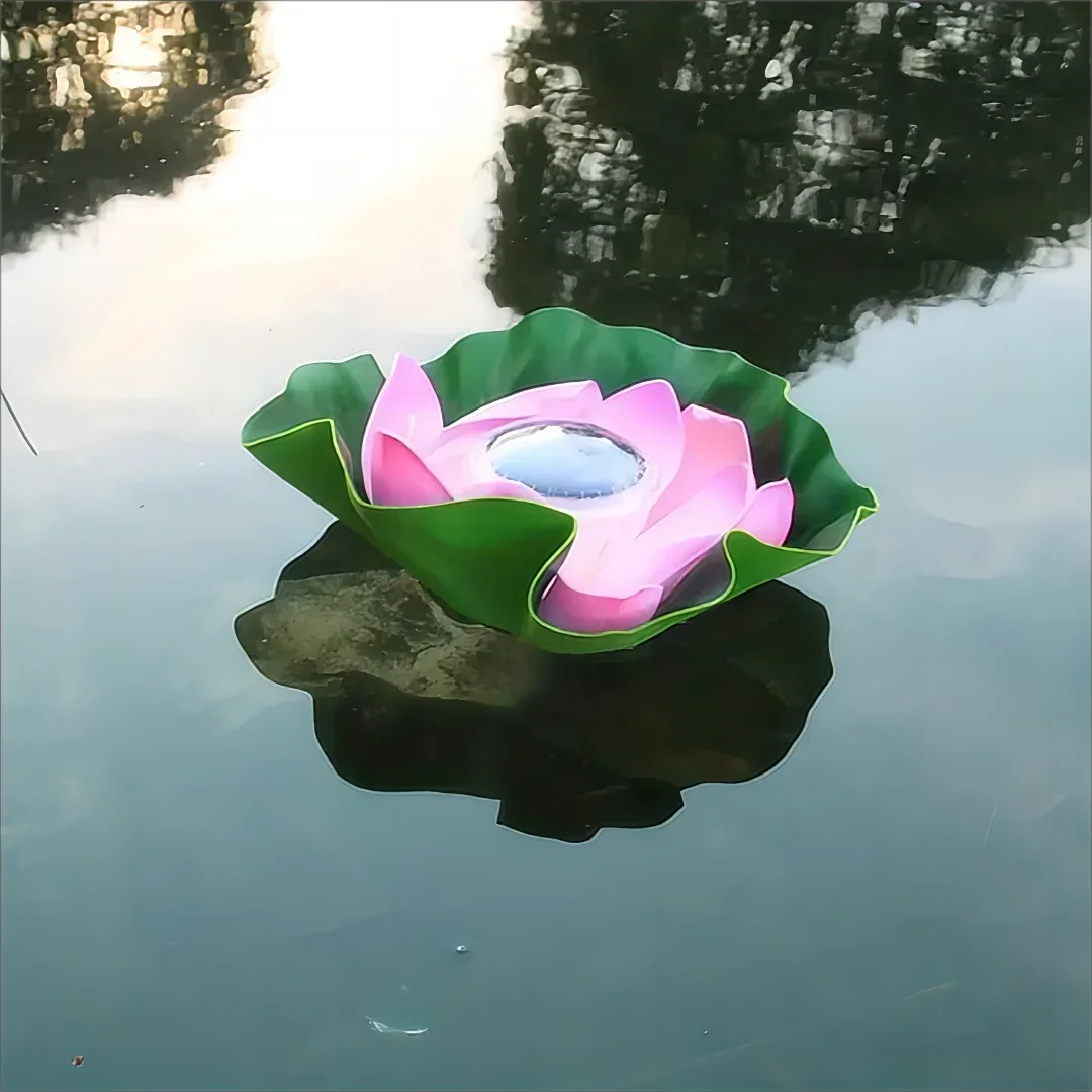 Solar Floating Lotus LED Lamp – Pond, Garden & Fish Tank
