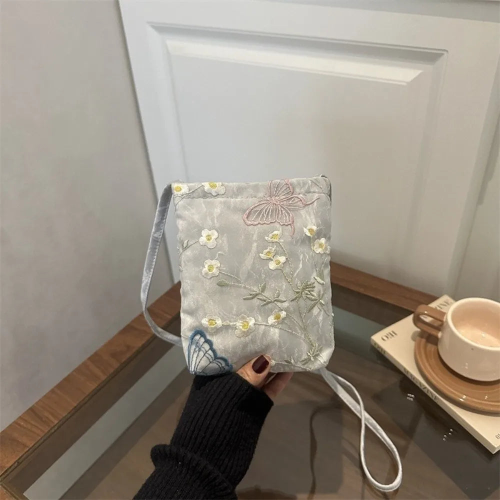 Chinese Style Embroidered Butterfly Mini Crossbody Bag Mini Crossbody Bag Peaceful Pleasures Health and Wellness