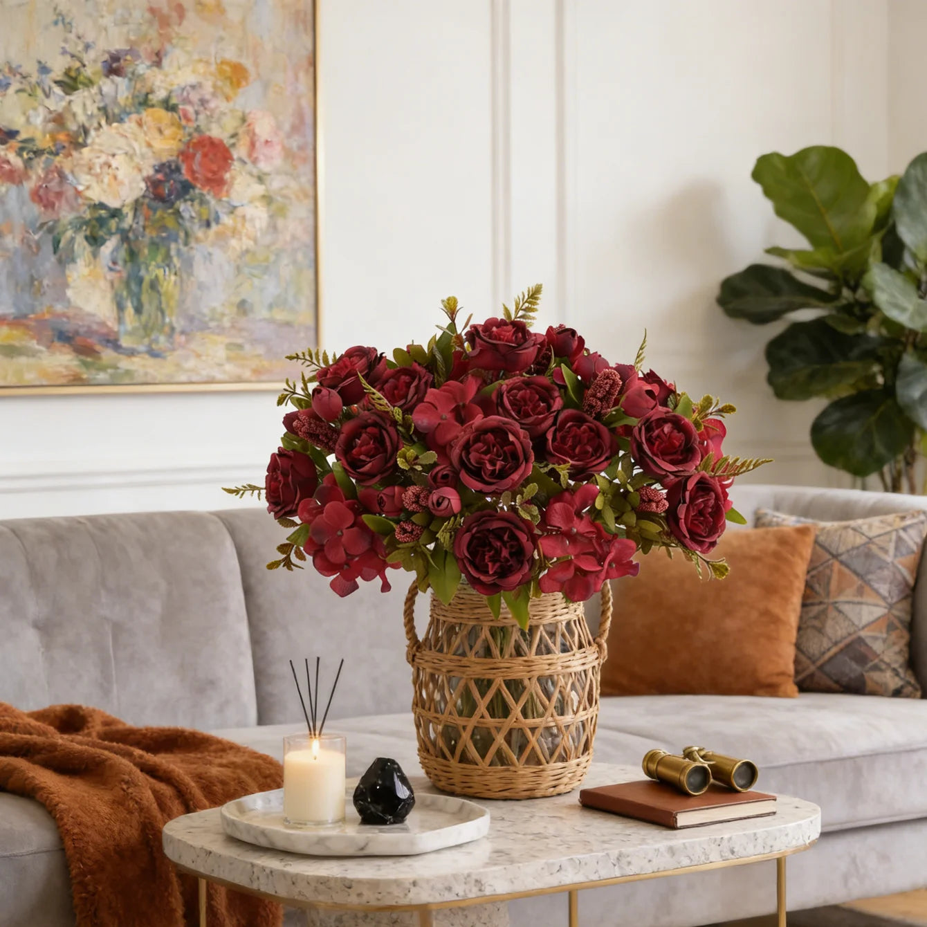 Artificial Silk Peony Hydrangea Flowers – Wedding & Home Decor