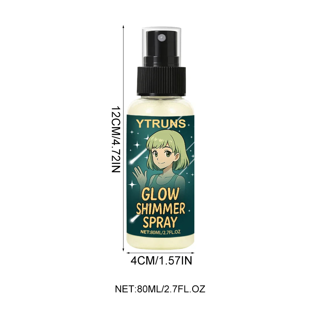 Glow Shimmer Spray for Face, Body & Hair – Glitter Highlight Mist