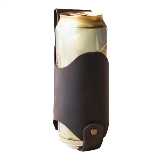 PU Leather Belt Bottle Holder – Outdoor Waist Drink Carrier Belt Bottle Holder Peaceful Pleasures Health and Wellness