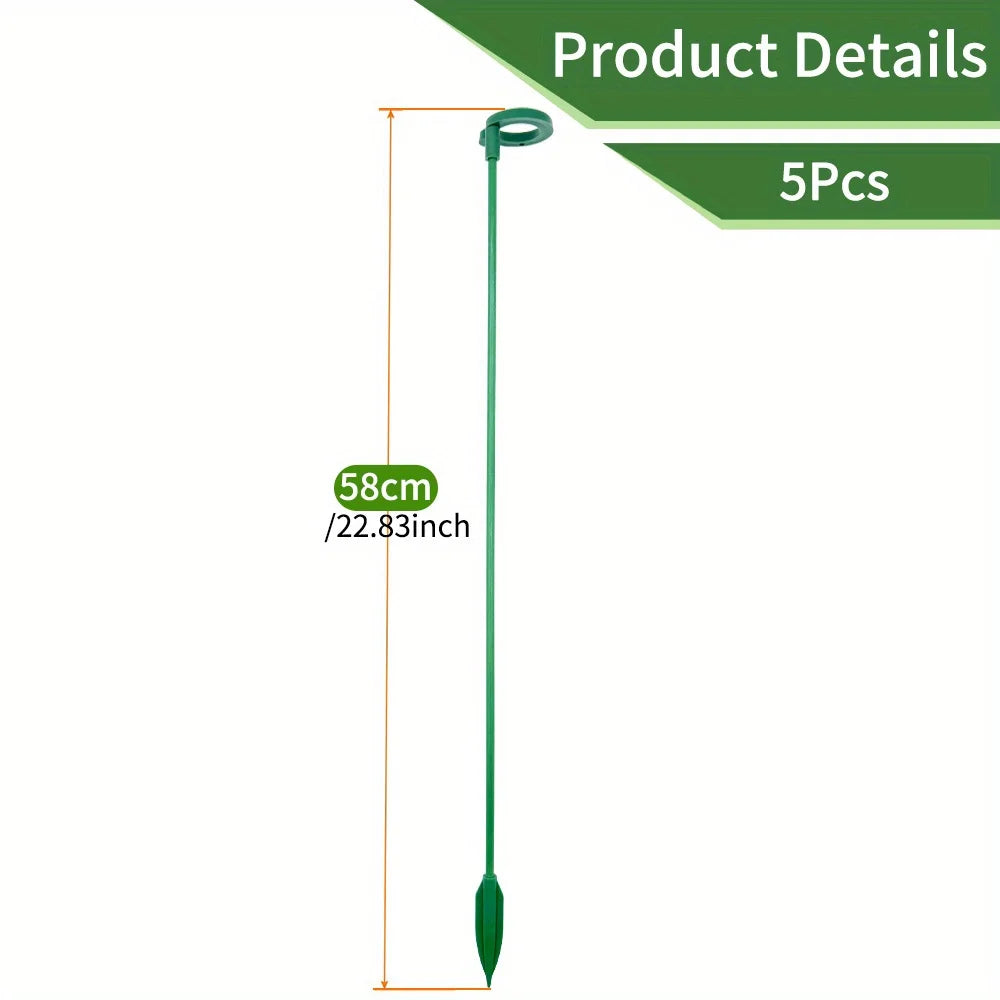 5/10PCS Plant Supports Stand Butterflies Orchid Flower Potted Fixing Rods Reusable Vegetable Protection Fixing Tool Gardening Su Peaceful Pleasures Health and Wellness 58cm-5PCS
