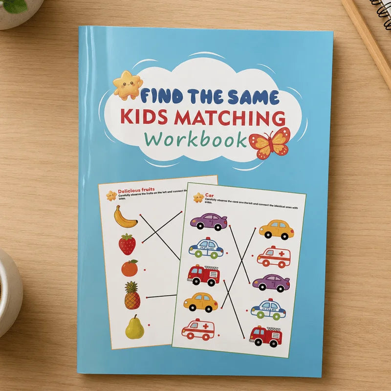 Find Same Matching Workbook 32 Pages Kids Visual Game Preschool