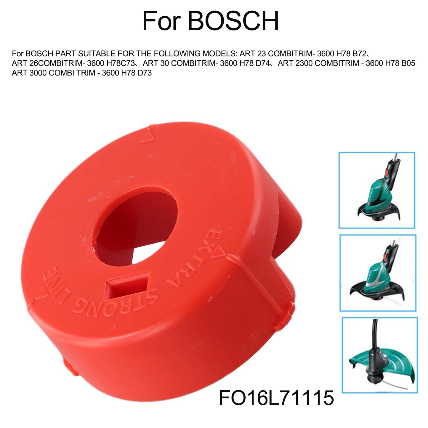 Mower Cover Wire Spool Cap Plastic Bosch F016L71115 ART 23 COMBITRIM