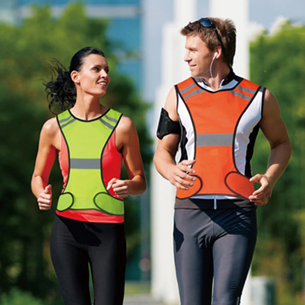 Reflective Safety Running Vest Outdoor Safety Visibility for Cycling Jogging Wear Peaceful Pleasures Health and Wellness