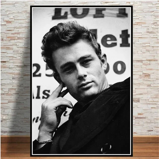 Scandinavian Minimalist Wall Art James Dean Movie Actor HD Canvas Painting Poster Print Home Bedroom Living Room Decoration Peaceful Pleasures Health and Wellness