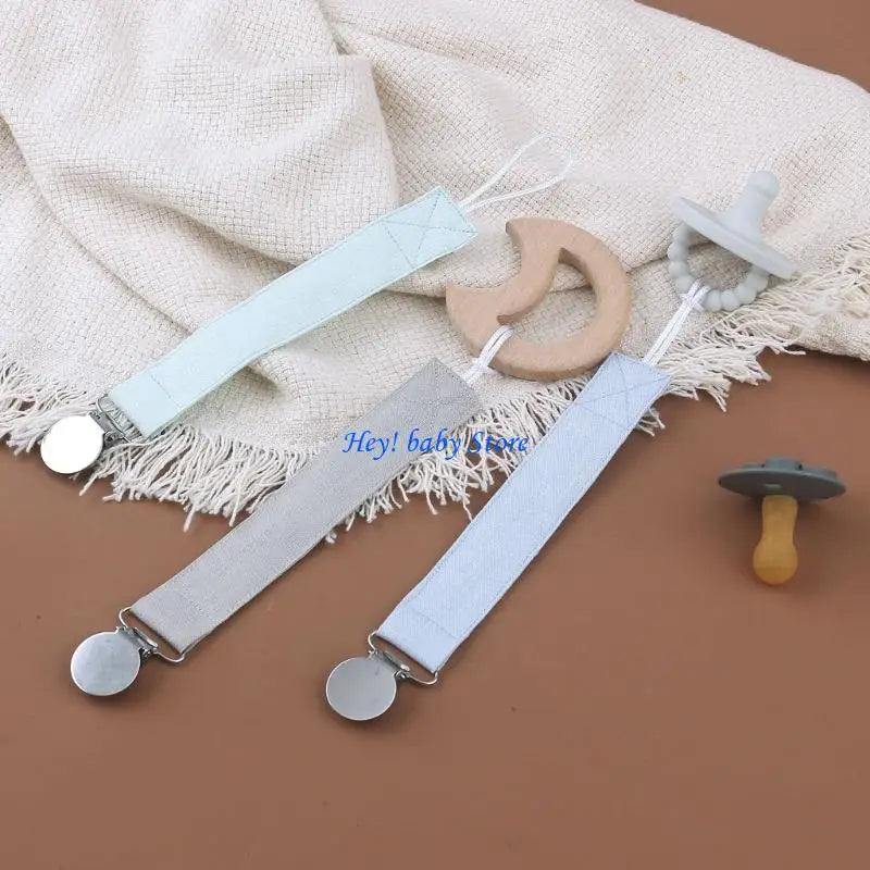 Baby Pacifier Chain Clips 4-Pack | Soother Holder Newborns