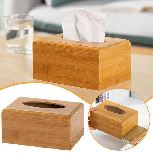 Bamboo Tissue Box Cover 23x12cm | Wooden Napkin Holder Tissue Box Cover Oasis Select