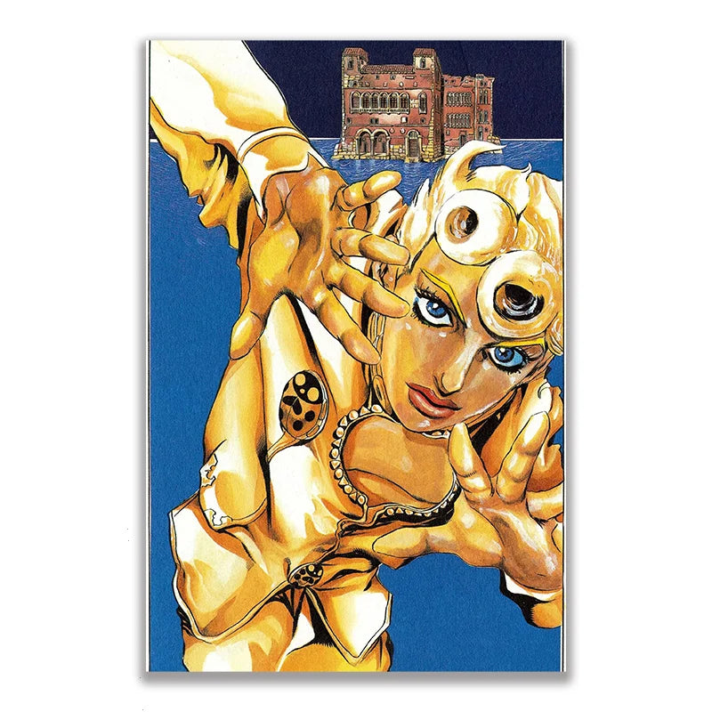 JoJo's Bizarre Adventure Retro Canvas Wall Art Anime Poster