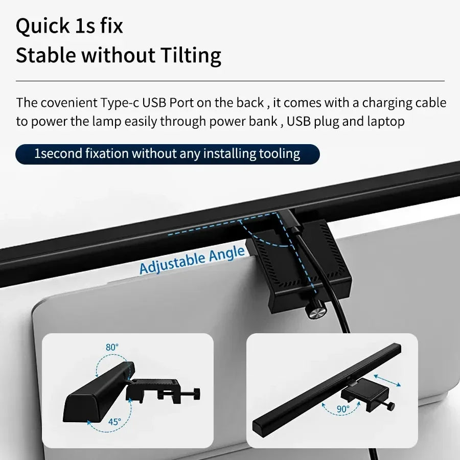 GGBEE USB LED Monitor Light Bar – Dimmable Desk Lamp 33/50CM