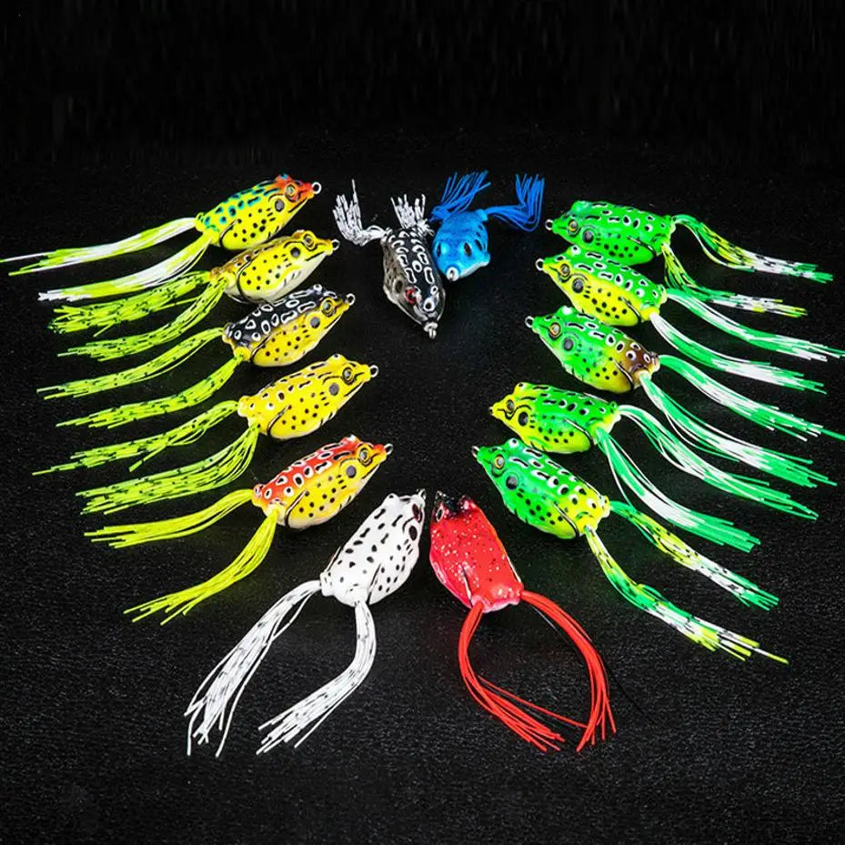 Soft Frog Bass Fishing Lure Hollow Body Topwater Lures Unpainted