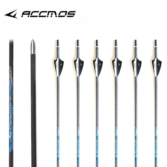 6 ID Pure Carbon Arrow Sp300 350 400 500 600 700 800 900 1000 Archery Peaceful Pleasures Health and Wellness 6pcs-spine 300