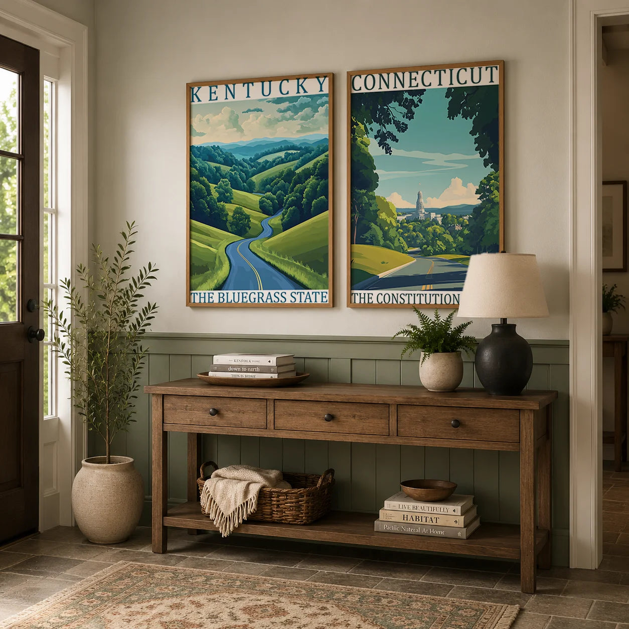Nature Canvas Wall Art | Modern Landscape Poster Print Canvas Wall Art Peaceful Pleasures Health and Wellness