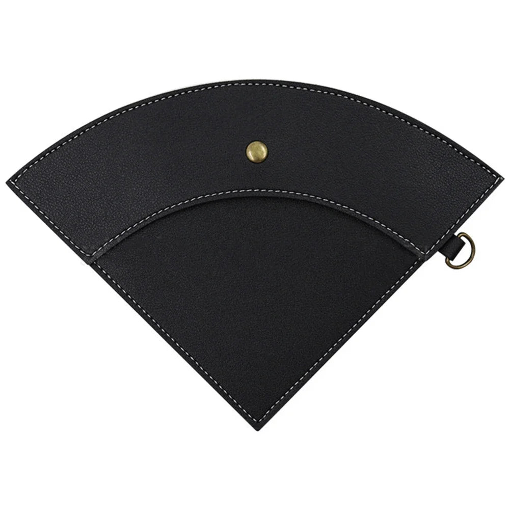 PU Leather Coffee Filter Paper Holder Bag | Waterproof Pouch Coffee Filter Holder Peaceful Pleasures Health and Wellness Black