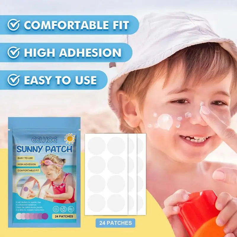 UV Stickers for Sunscreen Reapply - Waterproof 24 Pack Peaceful Pleasures Health and Wellness China Mainland