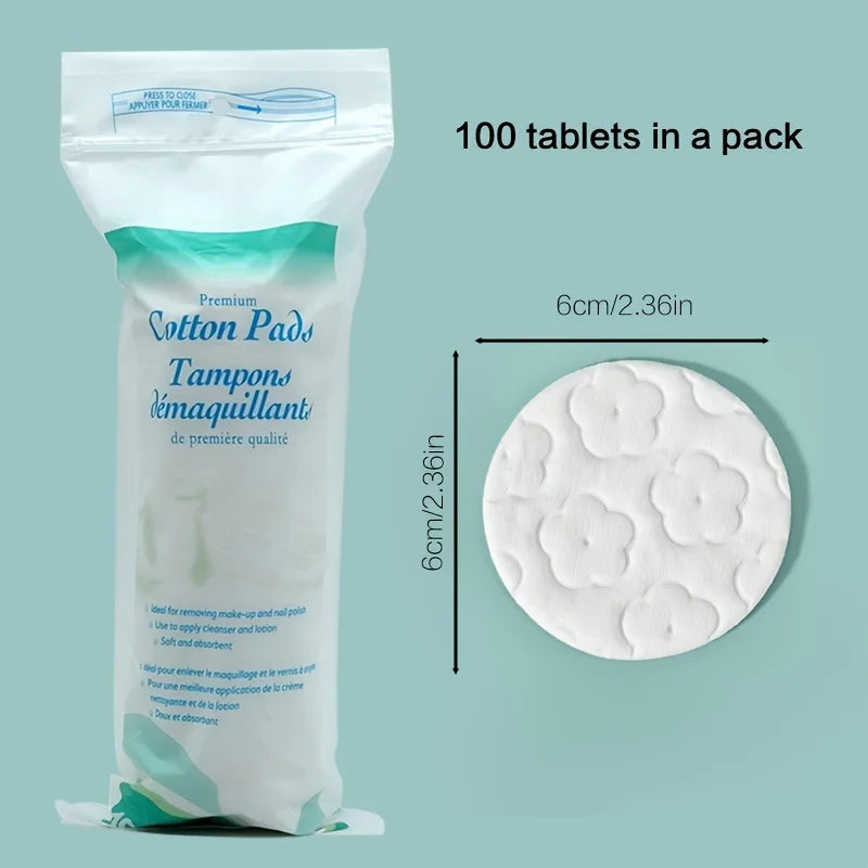 200pcs Cotton Makeup Remover Pads – Double-Effect Cleansing
