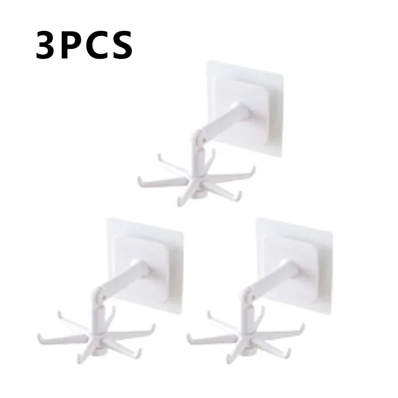Rotating 7-Claw Hook Organizer – Kitchen & Bathroom Storage