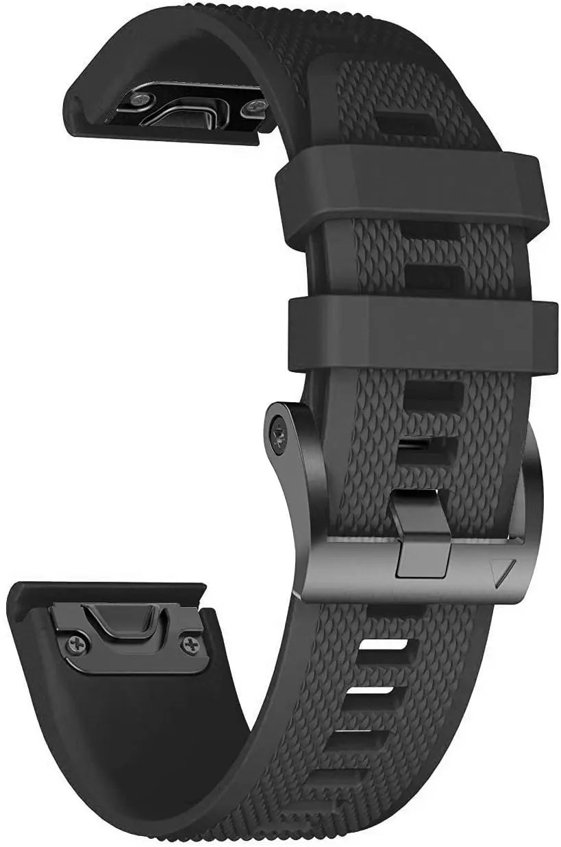 Silicone Band for Garmin Fenix 7S 6S 5S – 20/22/26mm Strap Peaceful Pleasures Health and Wellness black 20mm