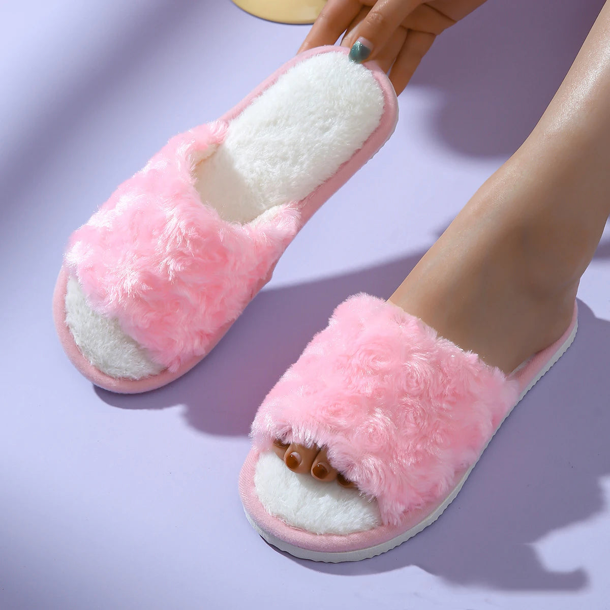 Women's Plush Indoor Slippers | Warm Non-Slip House Shoes