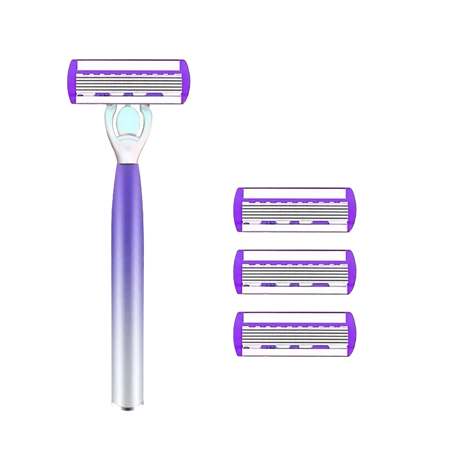 Women's 6-Blade Reusable Razor | Replaceable Head Shaver