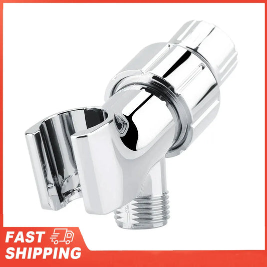 3-Way Chrome Plating Shower Head Diverter Arm Mounted Bracket Peaceful Pleasures Health and Wellness
