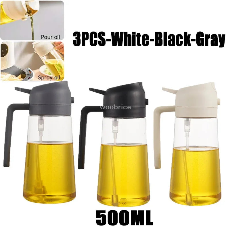 2-in-1 Oil Sprayer Bottle 500ml – Air Fryer, BBQ & Kitchen