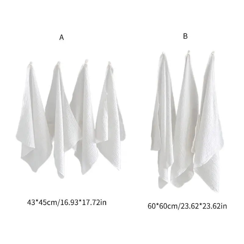 Baby Washcloths 3-4 Pack | Soft Cotton Newborn Face Towels