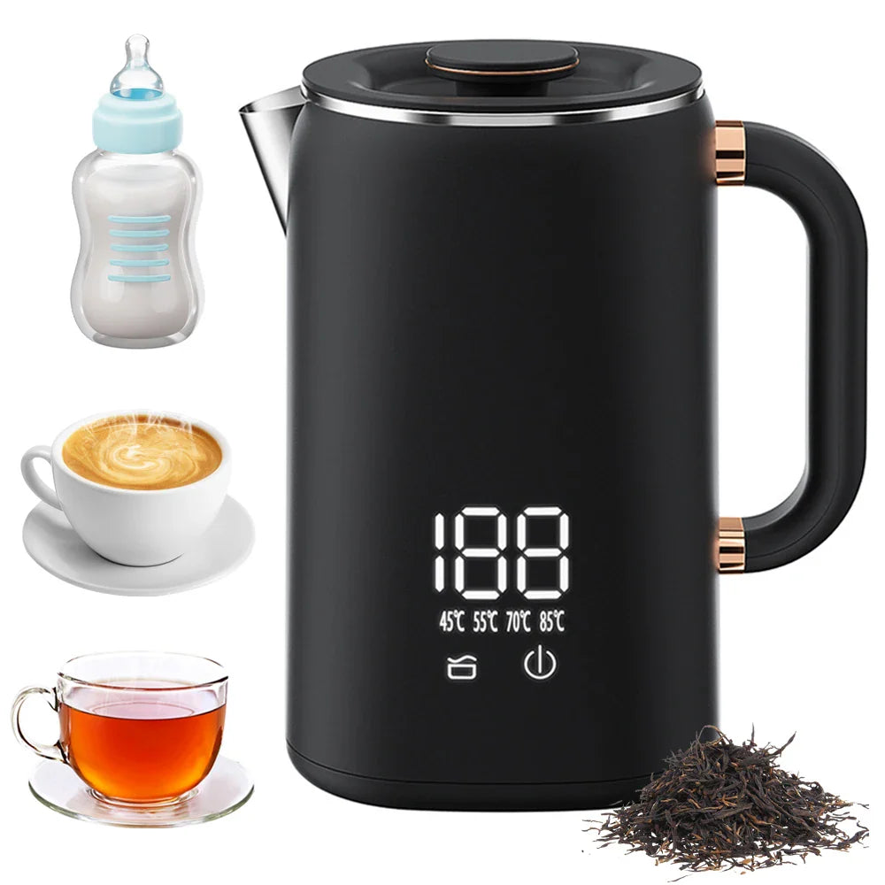 URGGU 1.7L Electric Kettle | 5-Temp Settings & Auto Shut-Off
