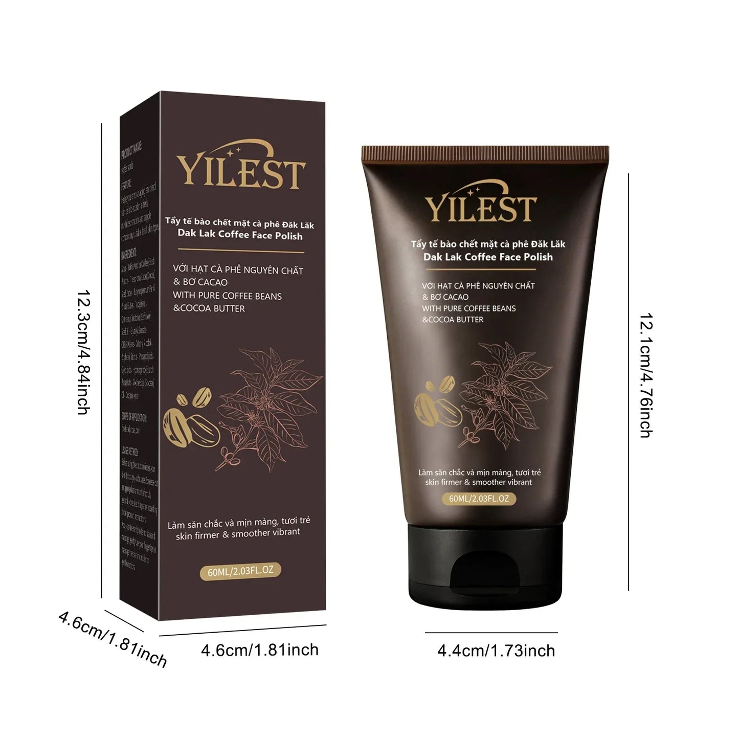 2-in-1 Coffee Face & Body Scrub 60g | Brightening Exfoliant
