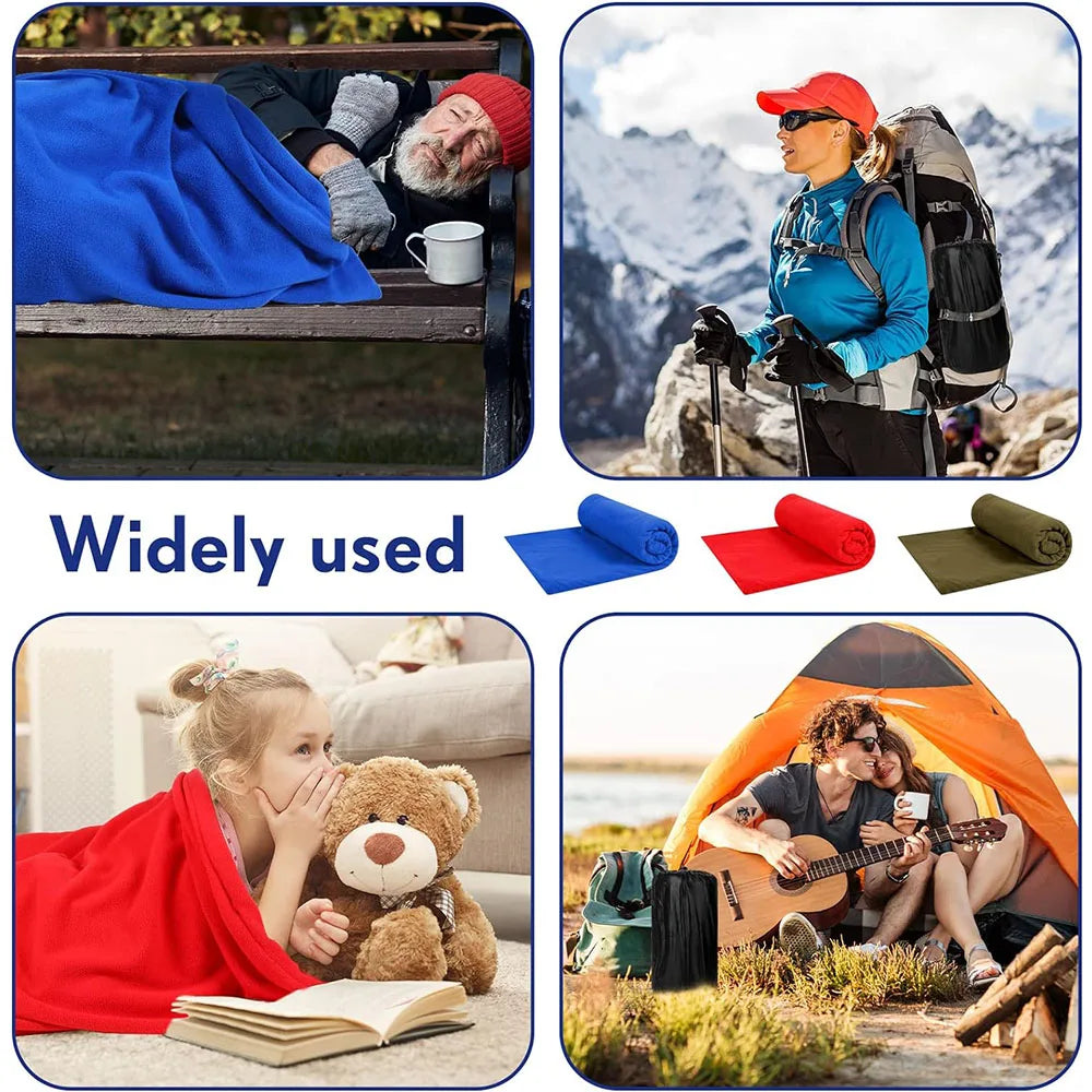 Soft Fleece Sleeping Bag Liner – Ultralight Camping Blanket