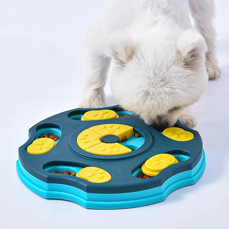 Dog Puzzle Toys Slow Feeder Interactive Increase Puppy IQ Food Dispenser Slowly Eating NonSlip Bowl Pet Cat Dogs Training Game Peaceful Pleasures Health and Wellness