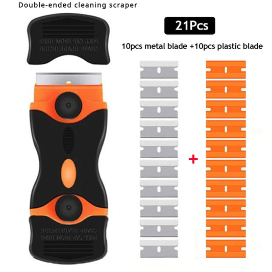 Car Window Scraper, Glass Wiper Tool for Home Kitchen Auto Ice Removal, Ceramic Glue Cleaning Edge Window Cleaner with De-icing Peaceful Pleasures Health and Wellness