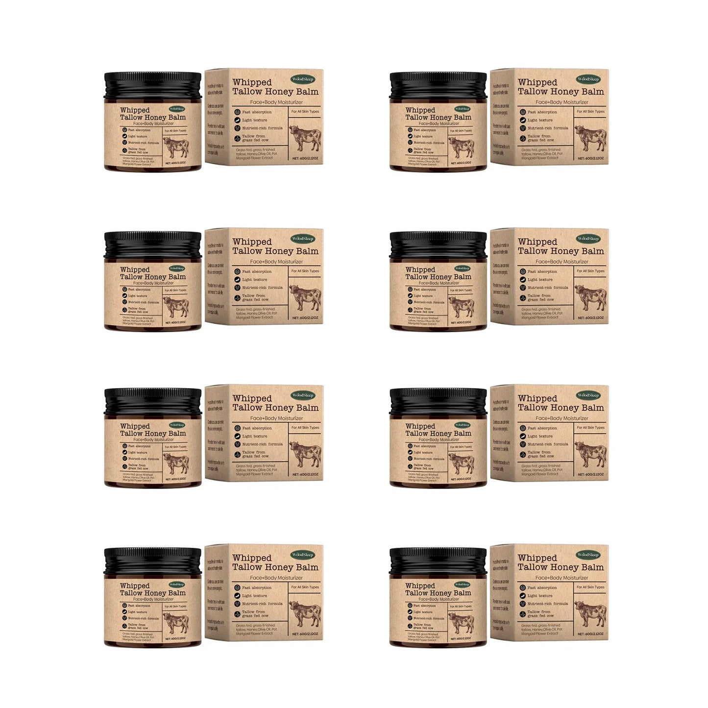 WoodSleep Beef Tallow & Honey Face Body Cream – Deep Moisture