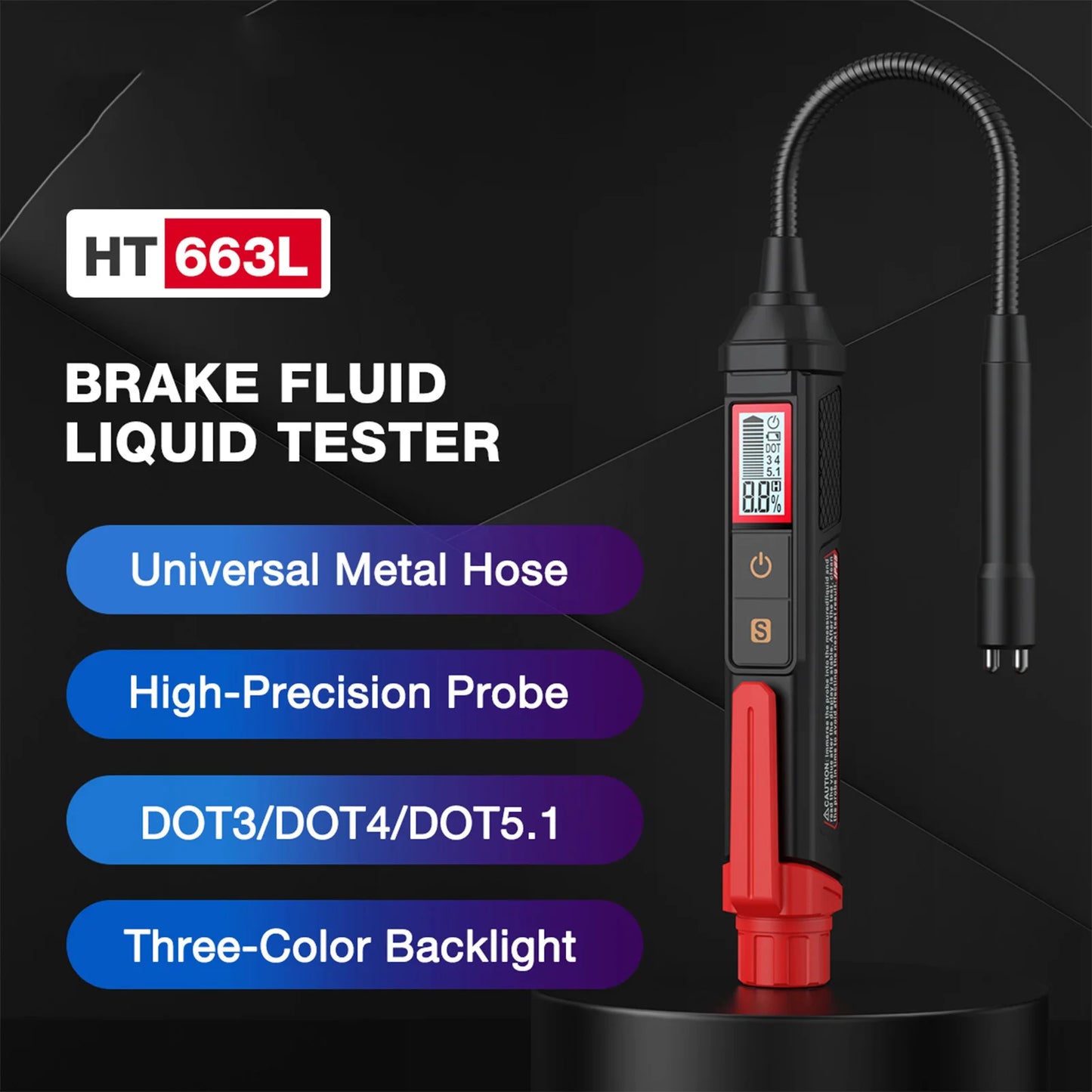 HABOTEST HT663L Digital Brake Fluid Liquid Tester Car Sound Light