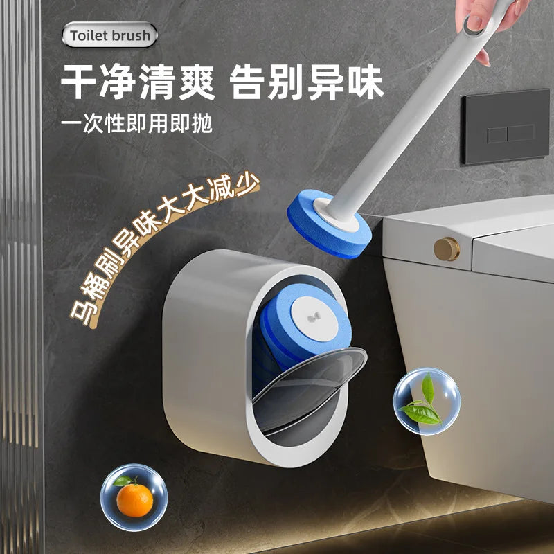 Disposable Toilet Brush – Soluble Replaceable Cleaning Heads