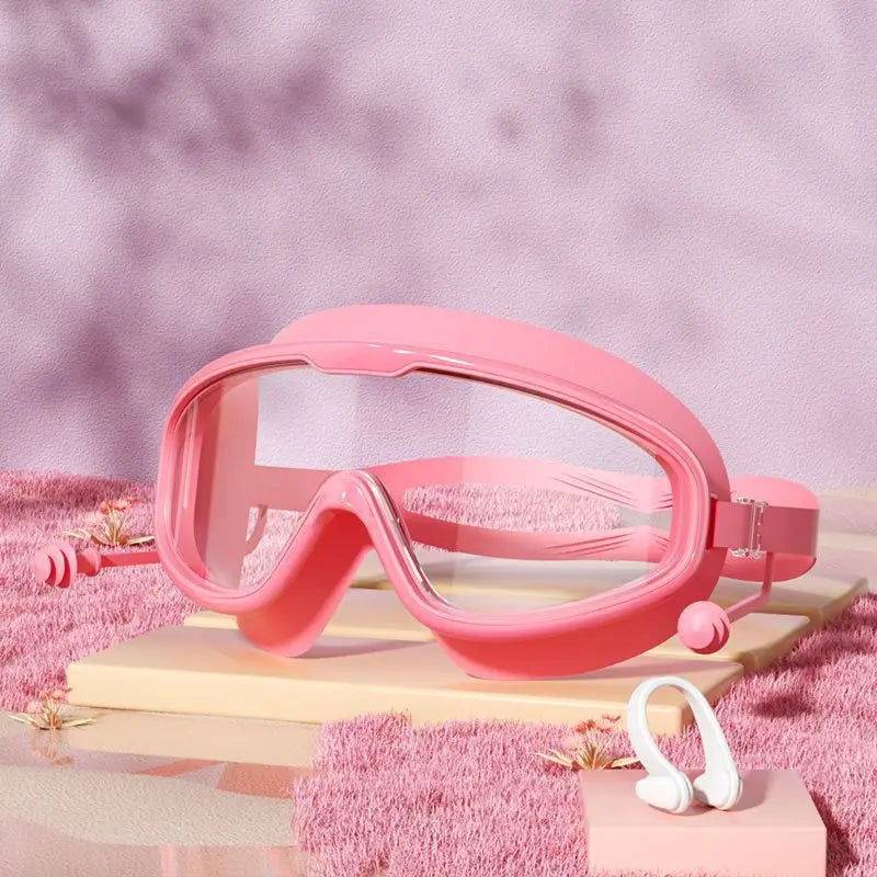 Anti-fog High-definition Swimming Goggles High-definition Non-clogging Swimming Goggles Large-frame Swimming Goggles Peaceful Pleasures Health and Wellness Pink