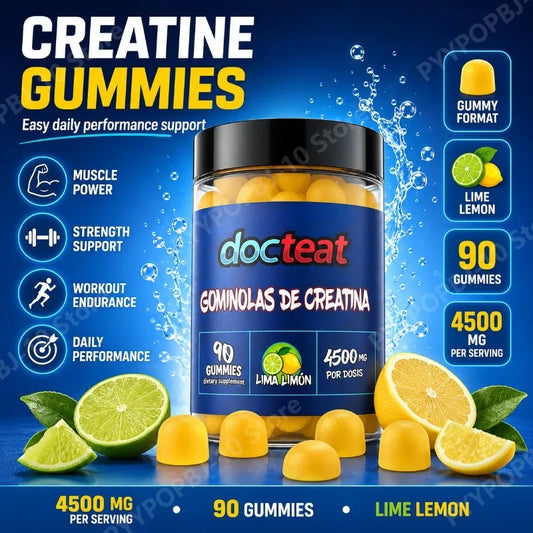 Creatine Monohydrate Gummies 4500mg Lime Lemon | 90 Count Creatine Gummies Peaceful Pleasures Health and Wellness