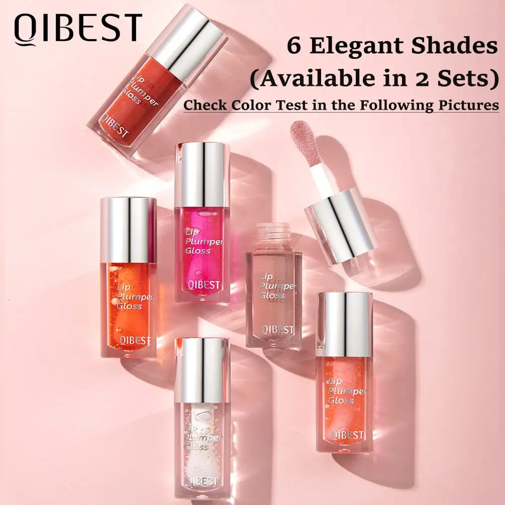 QIBEST 3Pcs/Set Watery Lip Gloss Lipstick Long Lasting Makeup Not Fade Lip Glaze Kit Gifts Maquiagem Beauty For Women Lipgloss Peaceful Pleasures Health and Wellness